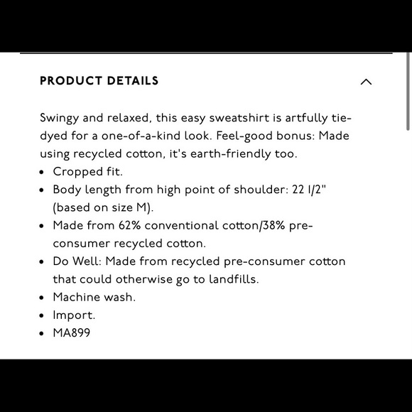 Madewell Tie-Dye Swing Sweatshirt- - Picture 6 of 7